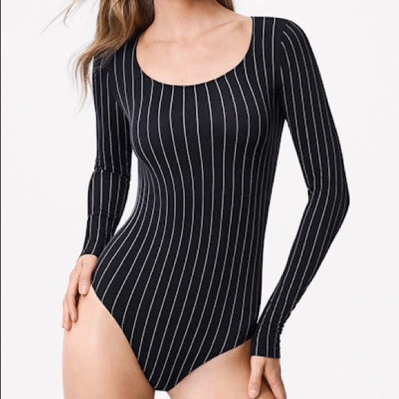 pinstripe bodysuit